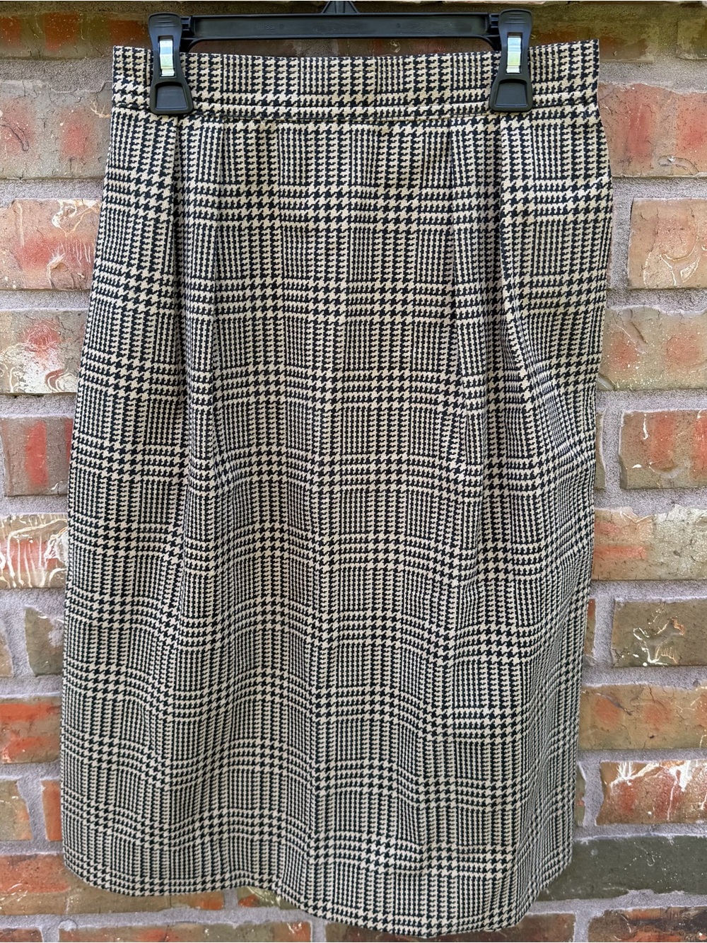 Vintage Houndstooth Ultra Suede Bill Blass Blassport Skirt Size 6